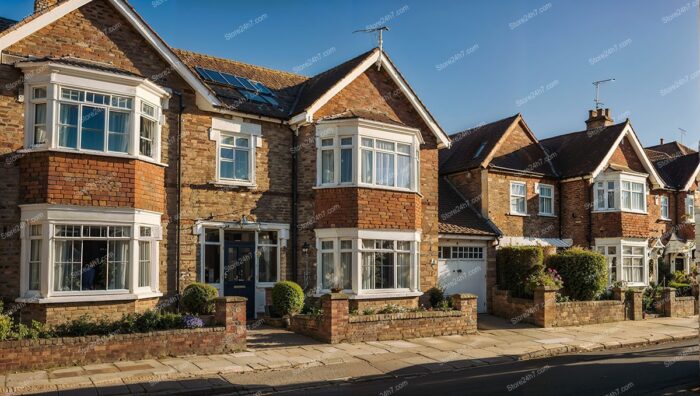 Family Homes on Picturesque English Town Street