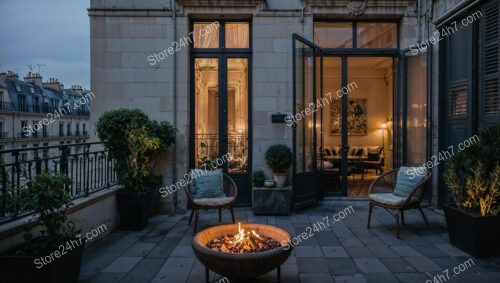 Elegant Parisian Terrace in a Luxury Apartment