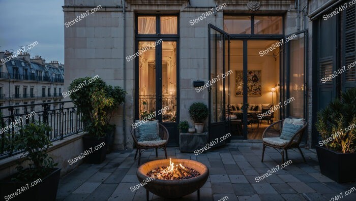 Elegant Parisian Terrace in a Luxury Apartment
