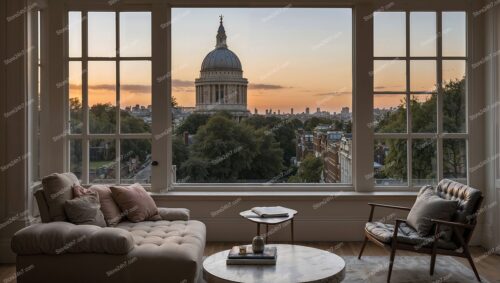 Sunset View from a Historic London Mansion