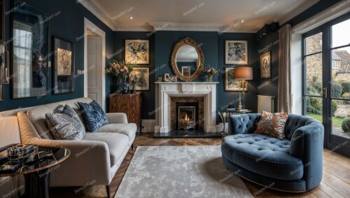 Elegant UK Property Living Room with Classic Charm