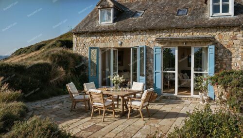 Charming Stone Cottage in Normandy with Ocean Views