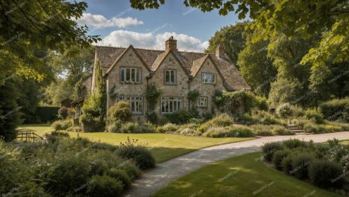 Stone Cottage Nestled in Lush English Countryside