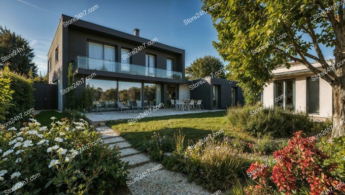 Contemporary French House with Lush Garden in Île-de-France