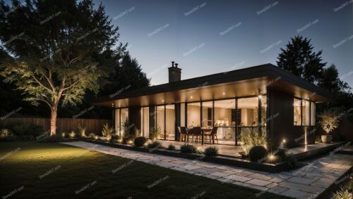 Stylish Ultra-Modern English Country Home at Sunset