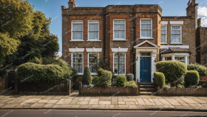 Stately Traditional Brick House in an English Suburb