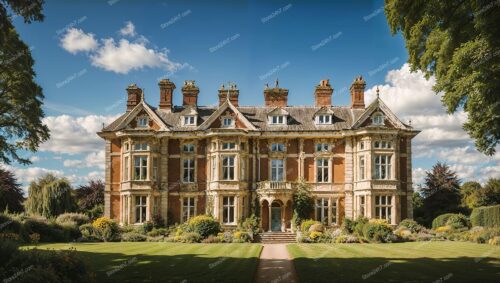Elegant Aristocratic Mansion with Manicured English Gardens