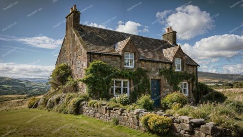 Countryside Stone Cottage in Rural Scotland