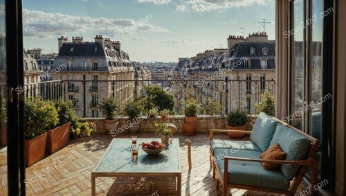 Paris Apartment with Elegant Rooftop Terrace Views