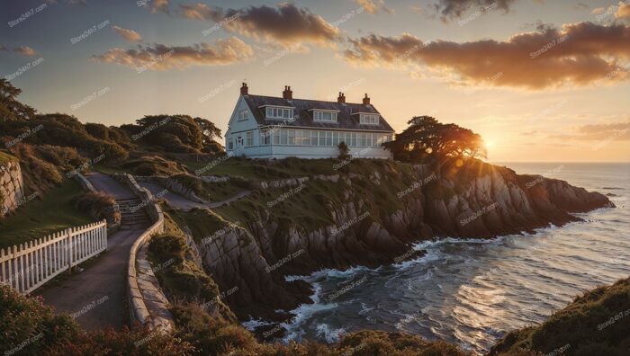 English Family House Perched on Dramatic Cliffs