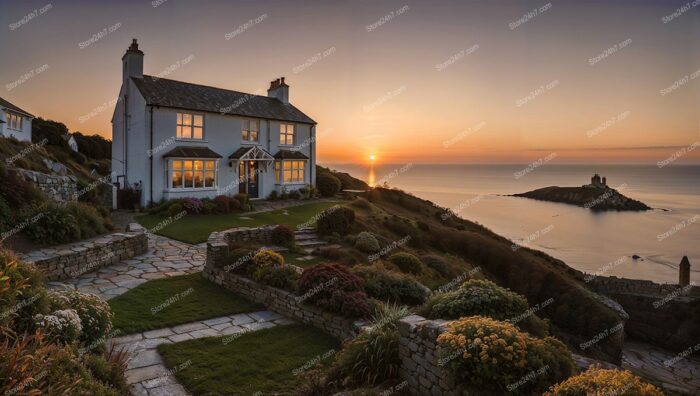 Coastal Family Home Overlooking English Channel Sunset