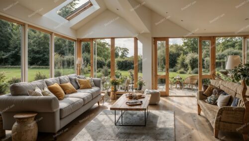 Modern Summer Cottage with Patio in UK Countryside
