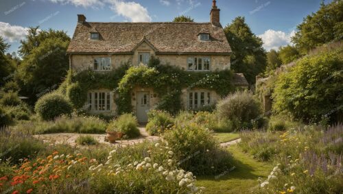 Charming Cottage Surrounded by Lush English Garden