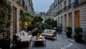 Elegant Terrace in Luxury Apartment in French City Center