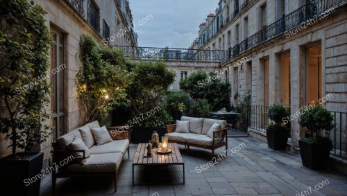 Elegant Terrace in Luxury Apartment in French City Center