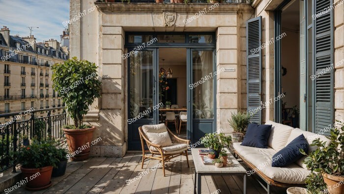 City Apartment Terrace with Elegant French Charm