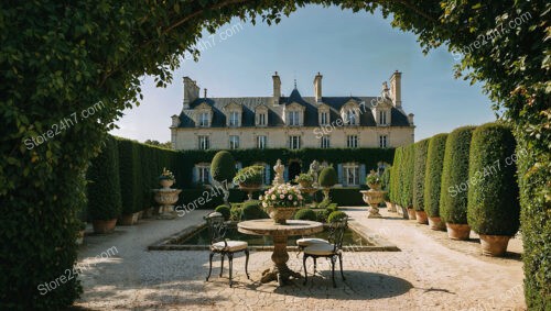 Magnificent French Estate with Manicured Gardens and Classic Architecture
