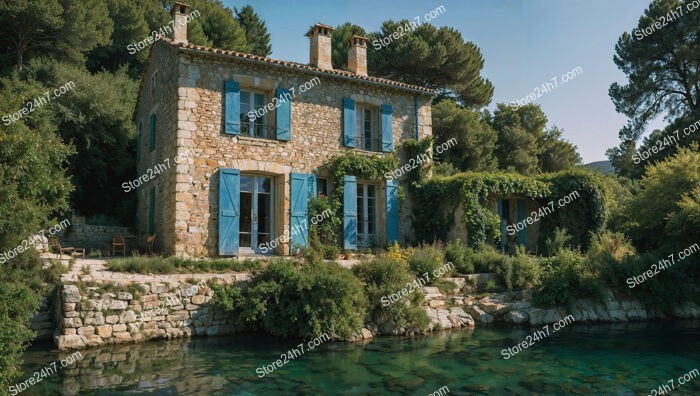 Riverside Stone House in the Loire Valley, France