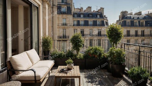 Elegant French Terrace in a Luxurious Urban Apartment