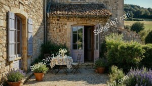 Stone House Surrounded by Lavender in Southern France