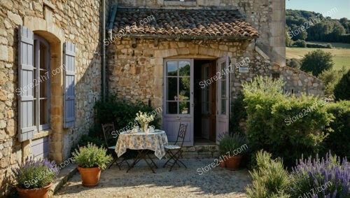 Stone House Surrounded by Lavender in Southern France