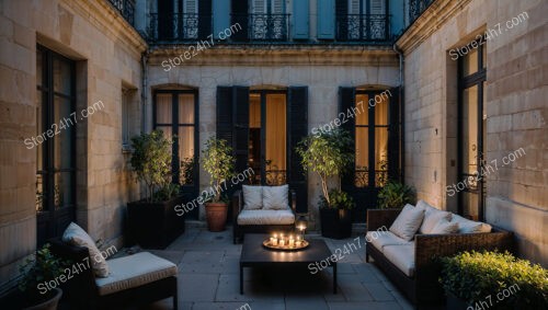 Luxury French Apartment Terrace in the Heart of City