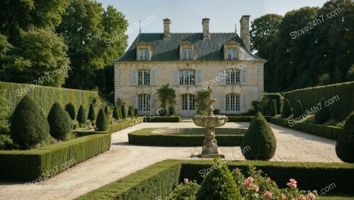 Elegant French Country Mansion with Manicured Gardens