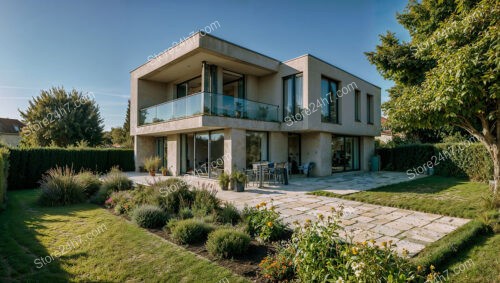 Modern French Suburban Home with Spacious Garden