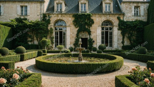 Charming French Manor with Beautiful Garden Fountain