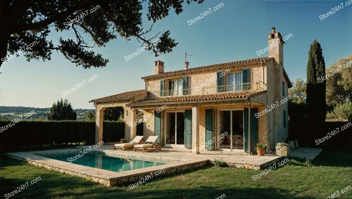 French Countryside Home with Pool and Garden