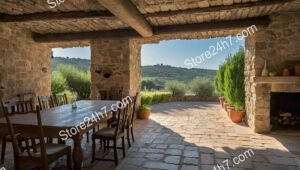 Stone Home with Scenic Outdoor Dining Area in France