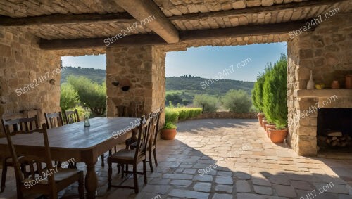 Stone Home with Scenic Outdoor Dining Area in France