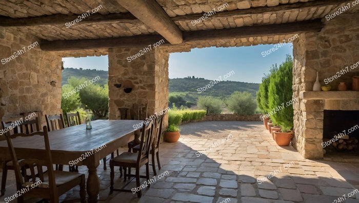 Stone Home with Scenic Outdoor Dining Area in France