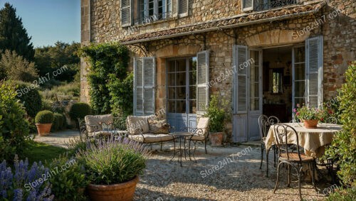 Picturesque Stone House with Serene Courtyard in Southern France