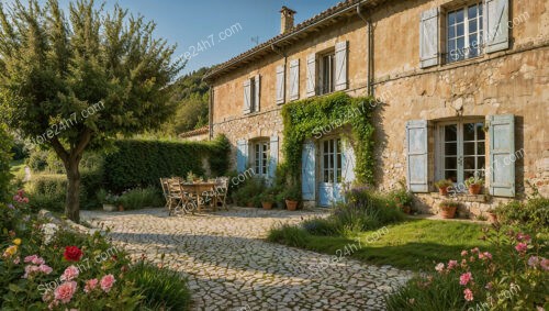 Charming Stone House with Lush Garden in France
