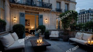 Terrace in Luxurious Apartment in French City Center