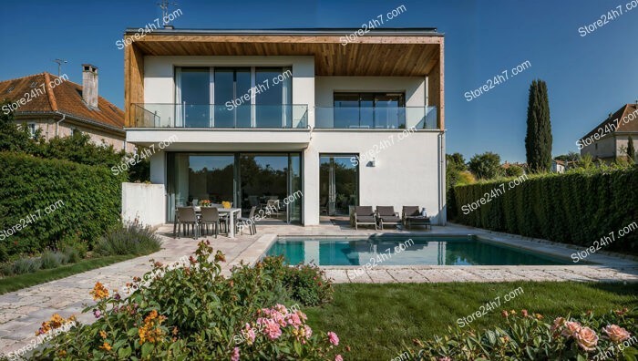 Elegant Modern House with Pool Near Paris