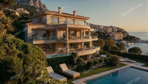 Mediterranean Villa Overlooking the Monaco Coastline