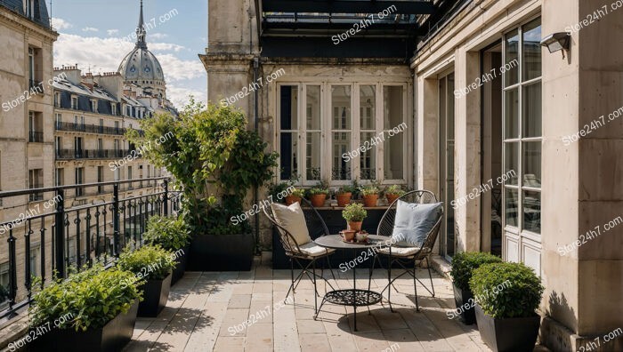 Charming Terrace in Luxurious Apartment in French City