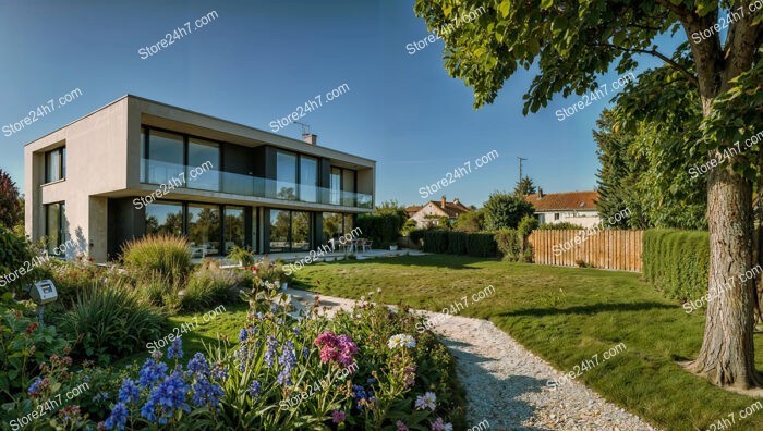 Modern Suburban Home with Beautiful Garden Near Paris