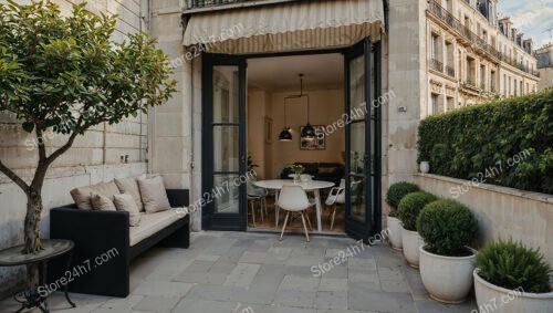 Outdoor Terrace in Elegant French City Apartment