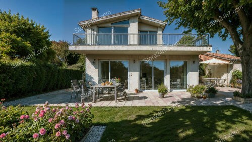 Modern Suburban French Home with Beautiful Garden Near Paris