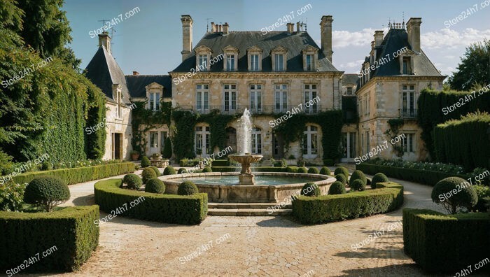 Grand French Country Mansion with Majestic Gardens