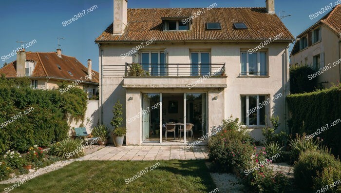 Charming French Countryside Home with Beautiful Garden View