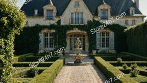 Classic French Countryside Mansion with Elegant Architecture and Gardens