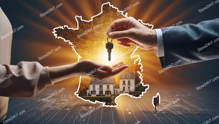 New Beginnings: Realtor Handing Over French Home Keys