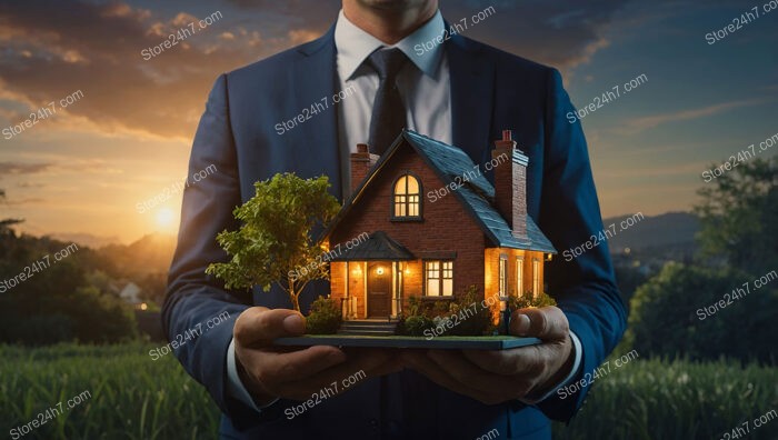 A Realtor's Final Handshake as New Homeowners Celebrate Together