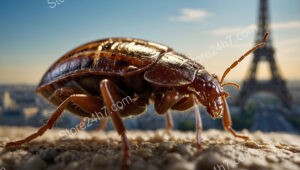 Bedbugs Take Over Paris: A Surreal Infestation Scene Unfolds