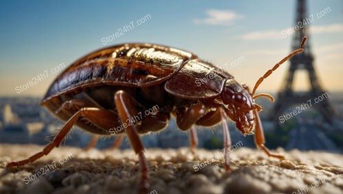 Bedbugs Take Over Paris: A Surreal Infestation Scene Unfolds