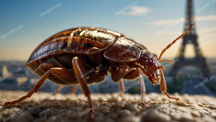 Bedbugs Take Over Paris: A Surreal Infestation Scene Unfolds